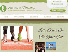 Tablet Screenshot of livermorepodiatry.com